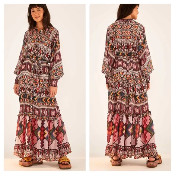 🆕🏷 FARM Rio Amulet Printed Maxi Dress - Picture 3 of 12